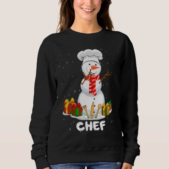 Sweatshirt Chef Christmas Funny Snowman Xmas Holiday Pajamas (Devant)