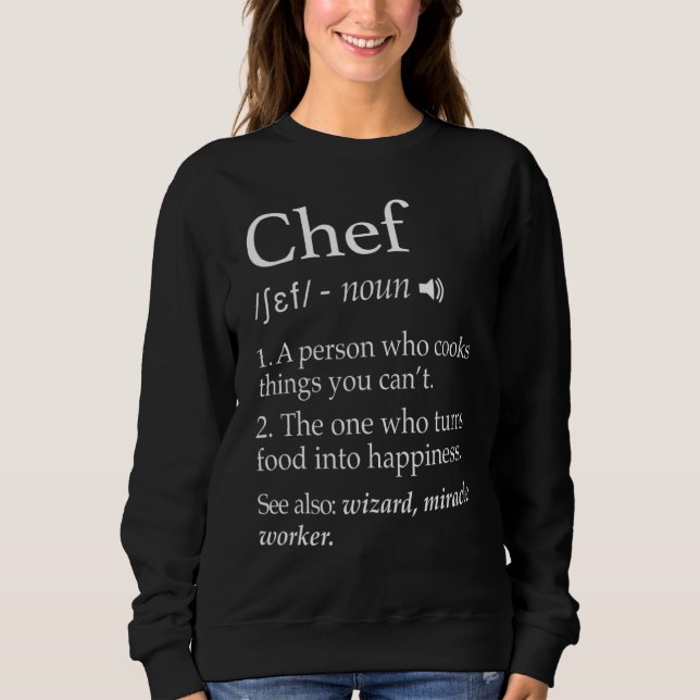 Sweatshirt Chef Définition Cuisine Pro Cuisinière Cuisine Cui (Devant)