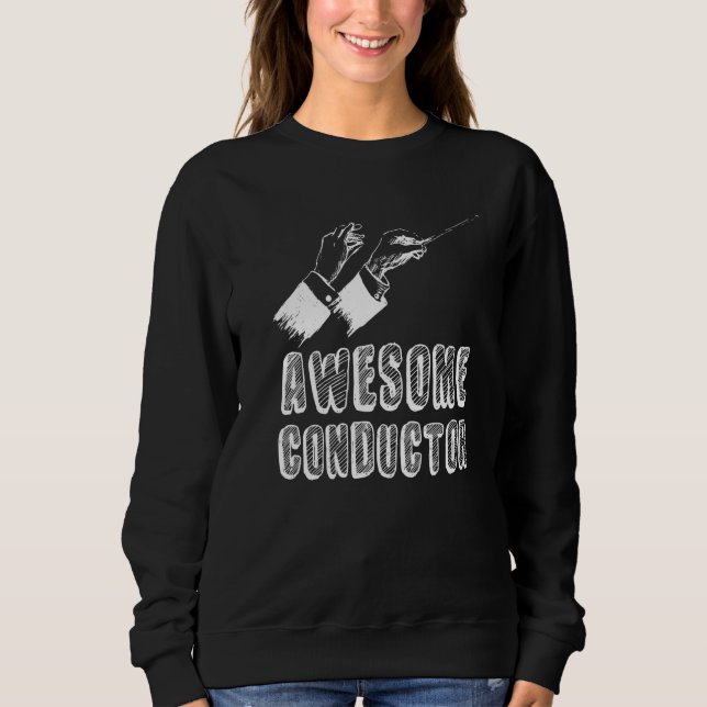 Sweatshirt Chef d'orchestre génial avec baguette dans l'orche (Devant)