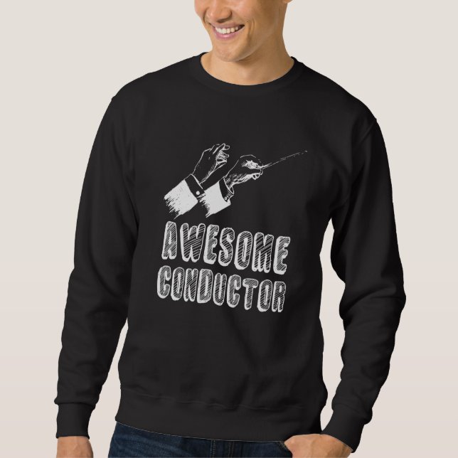 Sweatshirt Chef d'orchestre génial avec baguette dans l'orche (Devant)