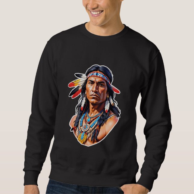 Sweatshirt Chef Indien d'Amérique du Nord (Devant)