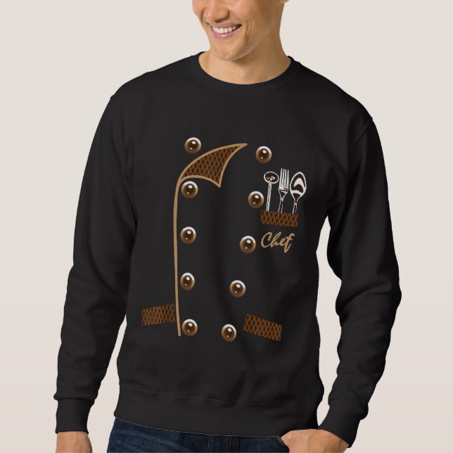 Sweatshirt Chef Uniforme Cuisinier Idée Cuisine Foody (Devant)