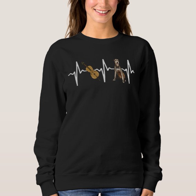 Sweatshirt Chello Irish Wolfhound Heartbeat Chien (Devant)