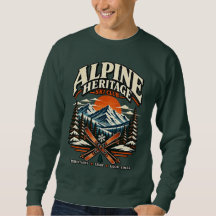 Chemise à capuche du club de ski de montagne vinta