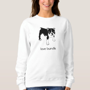 Sweatshirt Chemise à capuche "French Bulldog Puppy Love Bundl