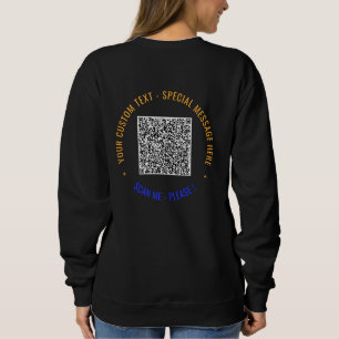 Sweatshirt Chemise à code QR coloré Texte et couleur personna