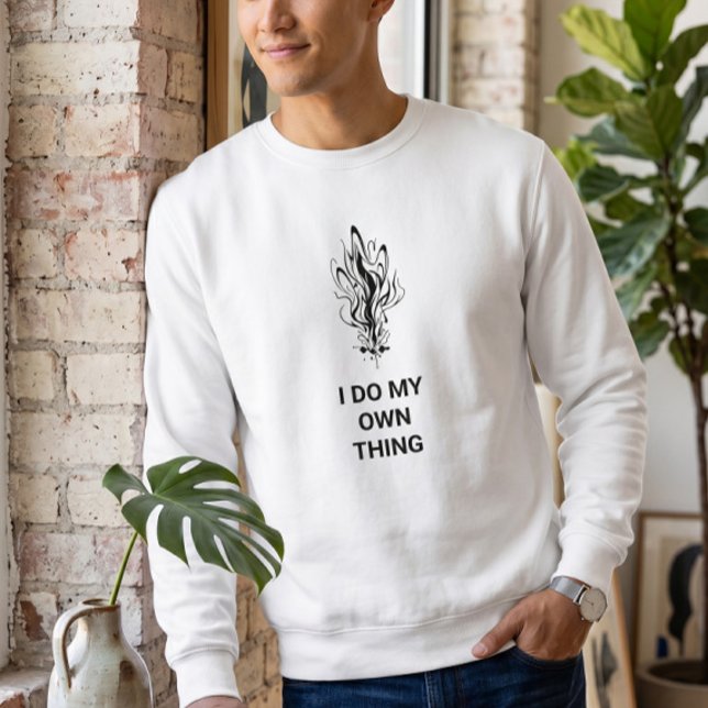 Sweatshirt Chemise à col rond blanche décontractée avec style (Créateur téléchargé)