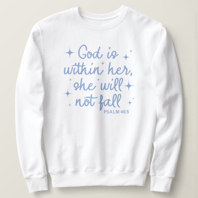 Sweatshirt Chemise à manches longues avec citation biblique p (Design devant)