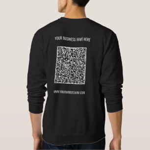 Sweatshirt Chemise à manches longues avec code QR et texte de