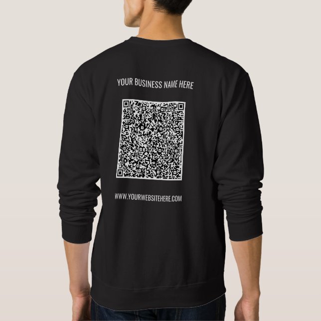 Sweatshirt Chemise à manches longues avec code QR et texte de (Dos)