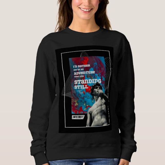 Sweatshirt Chemise à manches longues citation d'aventure Vivr (Devant)