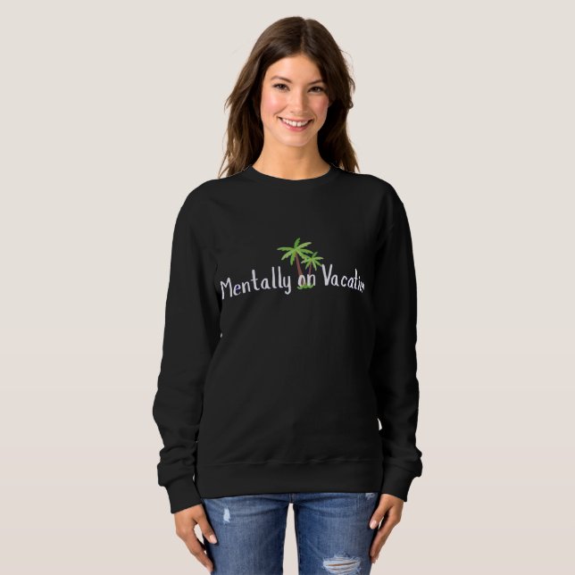 Sweatshirt Chemise à manches longues drôle pour femmes Mental (Devant entier)