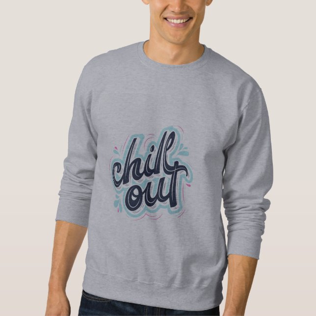 Sweatshirt Chemise à manches longues en typographie rétro pou (Devant)