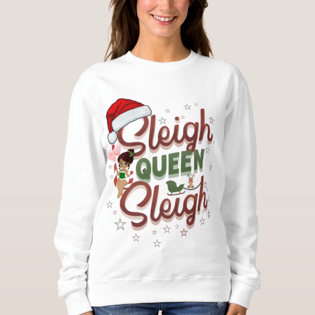 Sweatshirt Chemise à manches longues Festive Sass - Reine du  (Devant)