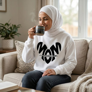 Sweatshirt chemise à manches longues maman musulmane cœur sue