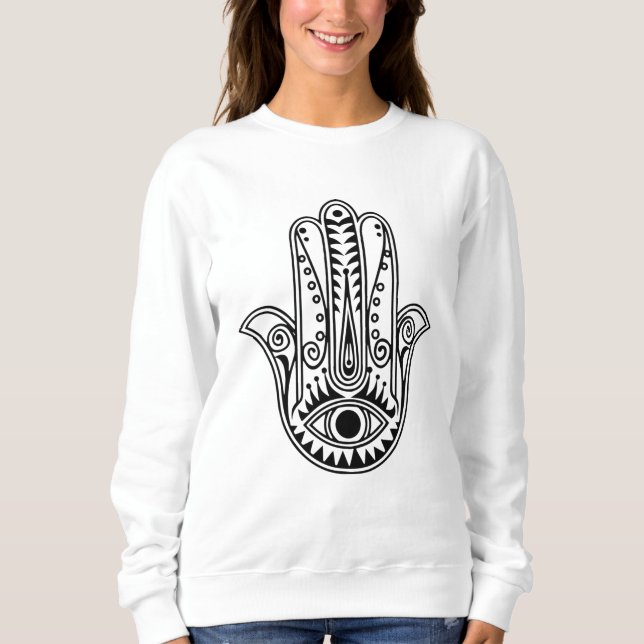 Sweatshirt Chemise à manches longues pour femmes Hamsa (Devant)