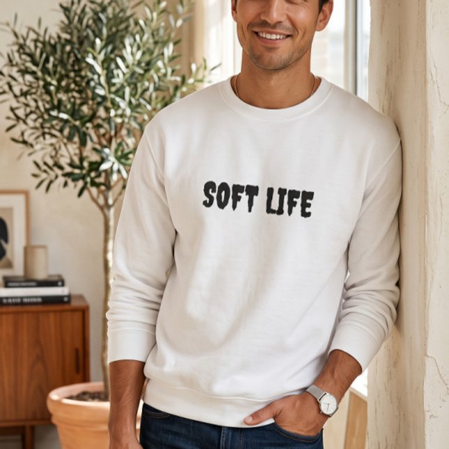 Sweatshirt Chemise à manches longues pour hommes blanche Soft (Créateur téléchargé)