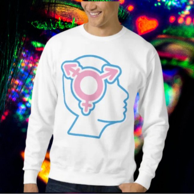 Sweatshirt Chemise à manches longues symbole de fierté trans (Créateur téléchargé)