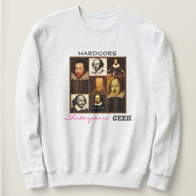Sweatshirt Chemise à sueur femme Geek Hardcore Shakespeare (Design devant)