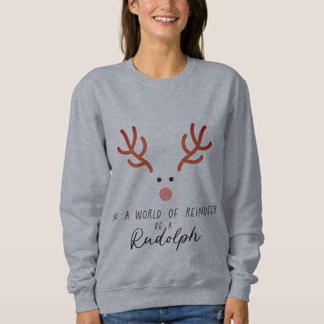 Sweatshirt Chemise à sueur Rudolph pour femmes (Devant)