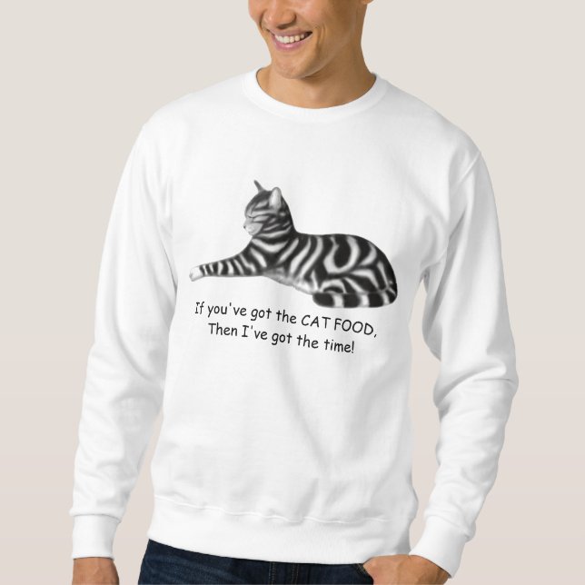 Sweatshirt Chemise affamée de philosophie de chat (Devant)