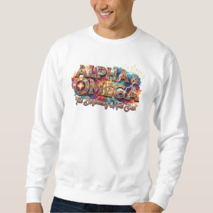Sweatshirt Chemise Alpha & Omega – Art de typographie chrétie