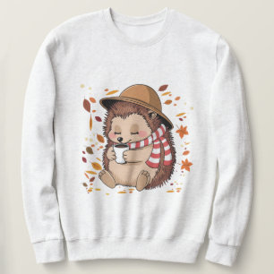 Sweatshirt Chemise Café Hérisson, Chemise Citrouille Hérisson