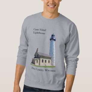 Sweatshirt Chemise Cana Island Lighthouse lettrage noir