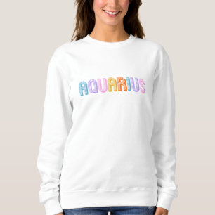 Sweatshirt chemise colorée tendance typographie Verseau