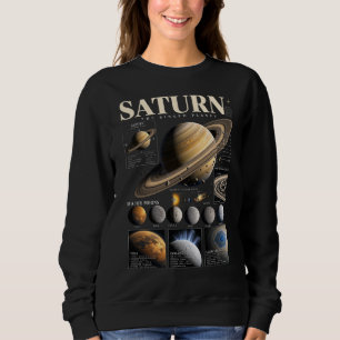 Sweatshirt Chemise Cosmic Espace Planète Saturne Vintage