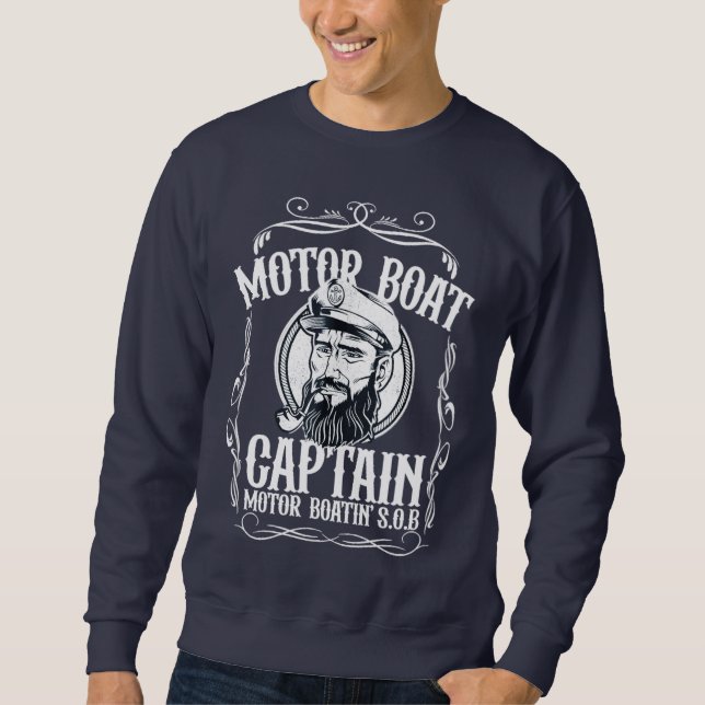 Sweatshirt Chemise de capitaine de bateau à moteur pour homme (Devant)