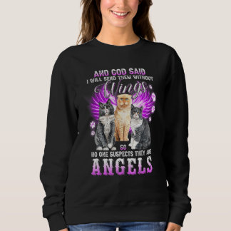 Sweatshirt Chemise de chat Dieu a dit que je les enverrai san