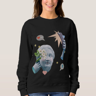 Sweatshirt Chemise de collage d'art de statue esthétique des