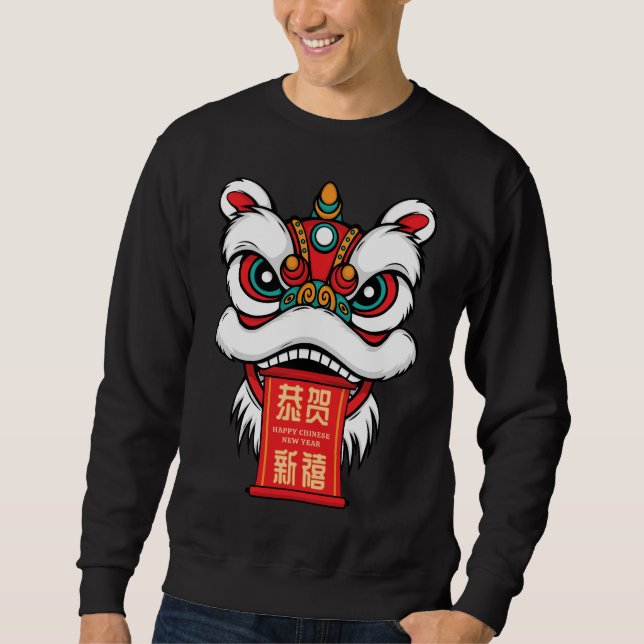 Sweatshirt Chemise de danse du lion pour le Nouvel An lunaire (Devant)