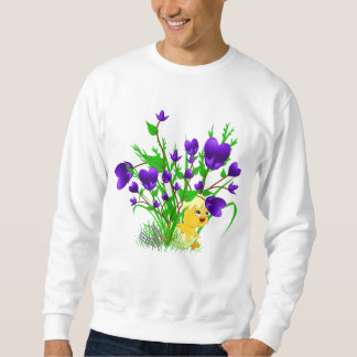 Sweatshirt Chemise de floraison de poussin de Pâques de