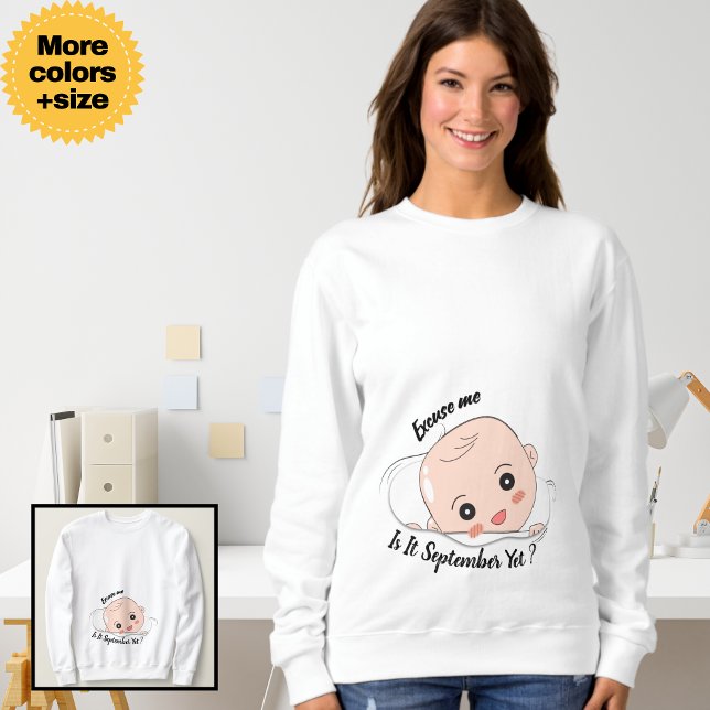 Sweatshirt Chemise de grossesse - Drôle bébé Faire-part Tee (Pregnancy Shirt - Funny Baby Announcement Tee)
