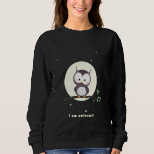 Sweatshirt Chemise de hibou Je Suis Owlsome Awesome Horned Ow