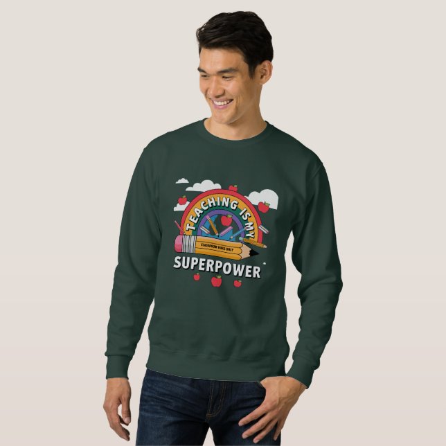Sweatshirt Chemise de l'enseignant et de la classe (Devant entier)