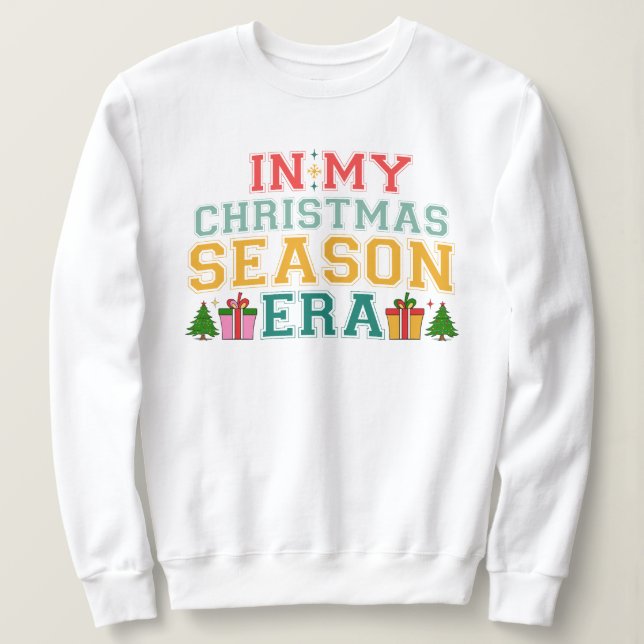Sweatshirt Chemise de l'ère de la saison de Noël Université C (Design devant)