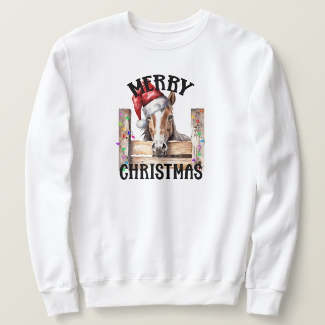 Sweatshirt Chemise de Noël (Design devant)