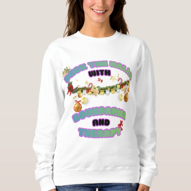 Sweatshirt chemise de Noël amusante (Devant)