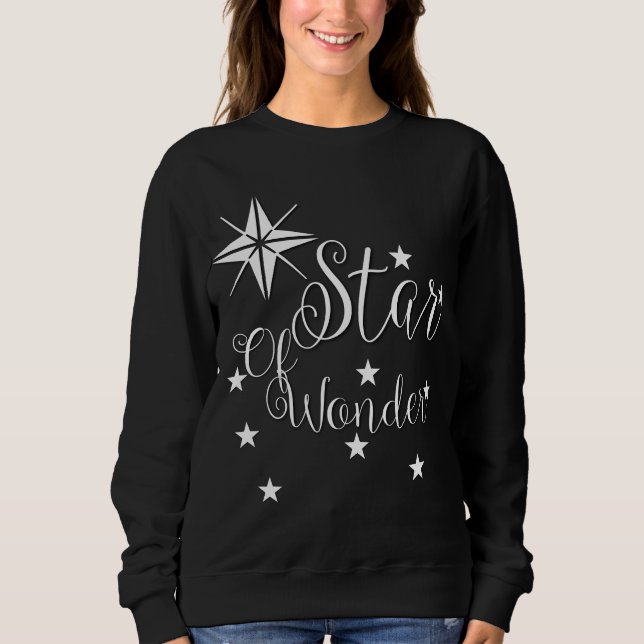 Sweatshirt Chemise de Noël Étoile de Merveille (Devant)