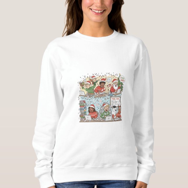 Sweatshirt Chemise de Noël festive - Div (Devant)