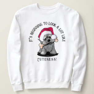Sweatshirt Chemise de Noël KiniArt Cairn Terrier