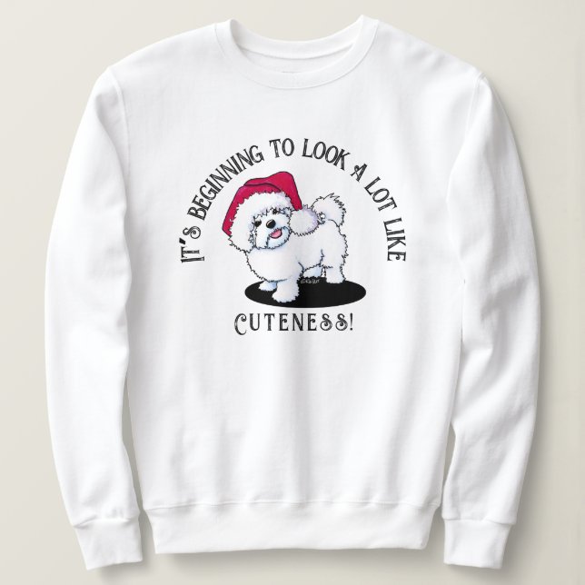Sweatshirt Chemise de Noël KiniArt de douceur (Design devant)