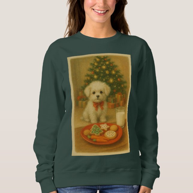 Sweatshirt Chemise de Noël pour chien Nikko  (Devant)