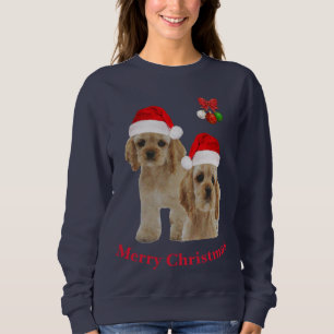 Sweatshirt Chemise de Noël pour cocker spaniel
