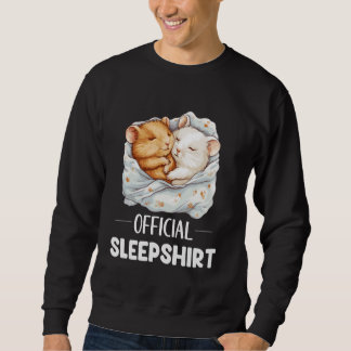 Sweatshirt Chemise de nuit officielle Hamster dormant Amoureu