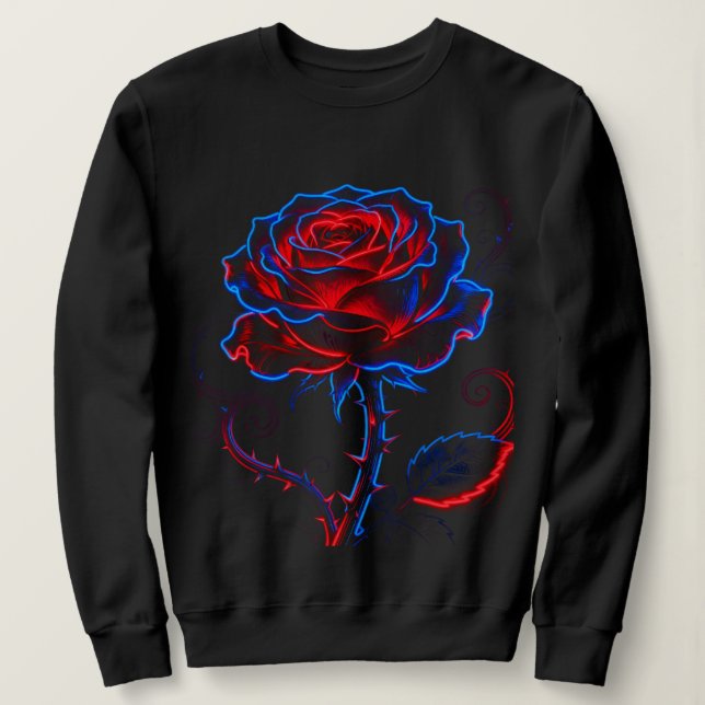 Sweatshirt Chemise de nuit Rose Néon (Design devant)