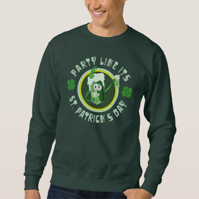 Sweatshirt Chemise de partie du jour de St Patrick (Devant)